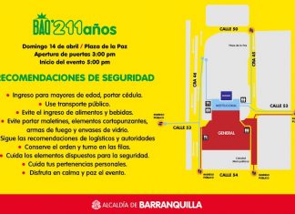 Concierto gratuito, en la plaza de La Paz, para celebrar los 211 años de Barranquilla