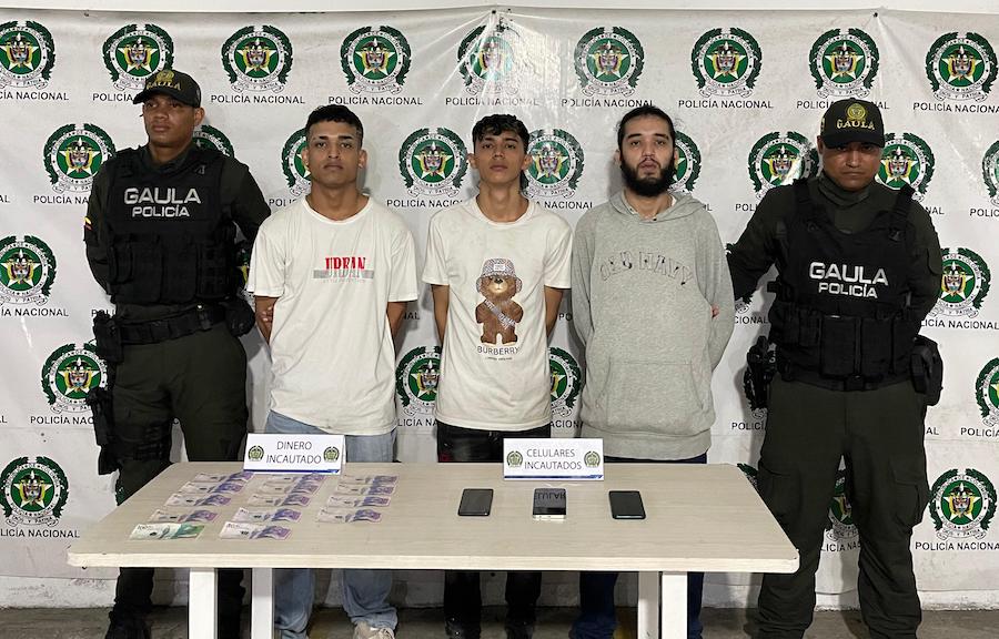 Capturan a tres presuntos extorsionistas en el barrio Simón Bolívar de Barranquilla