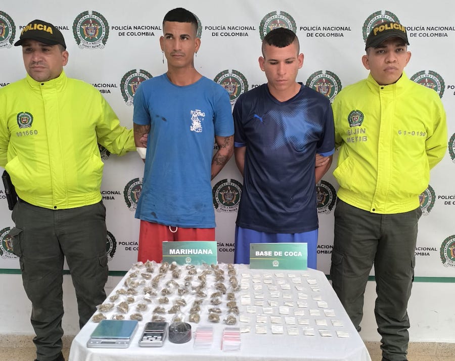 Capturados “El Mono” y “El Yoryis” por tráfico de estupefacientes en Atlántico