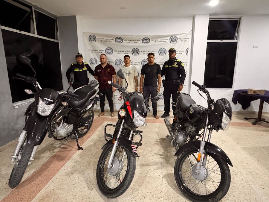 Cayeron tres por hurto en Malambo: policía recuperó moto de $10 millones
