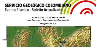 Fuerte temblor en Colombia: un sismo de 5.8 se sintió en varias regiones del país