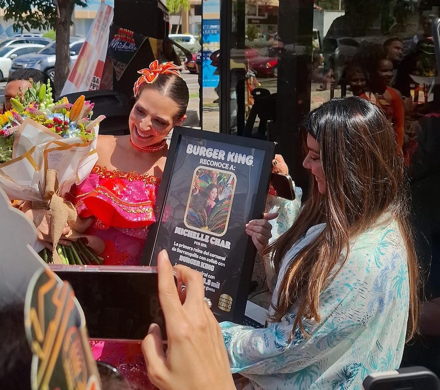 Burger King lleva el Combo Miche, creado por la Reina del Carnaval, a todo el país